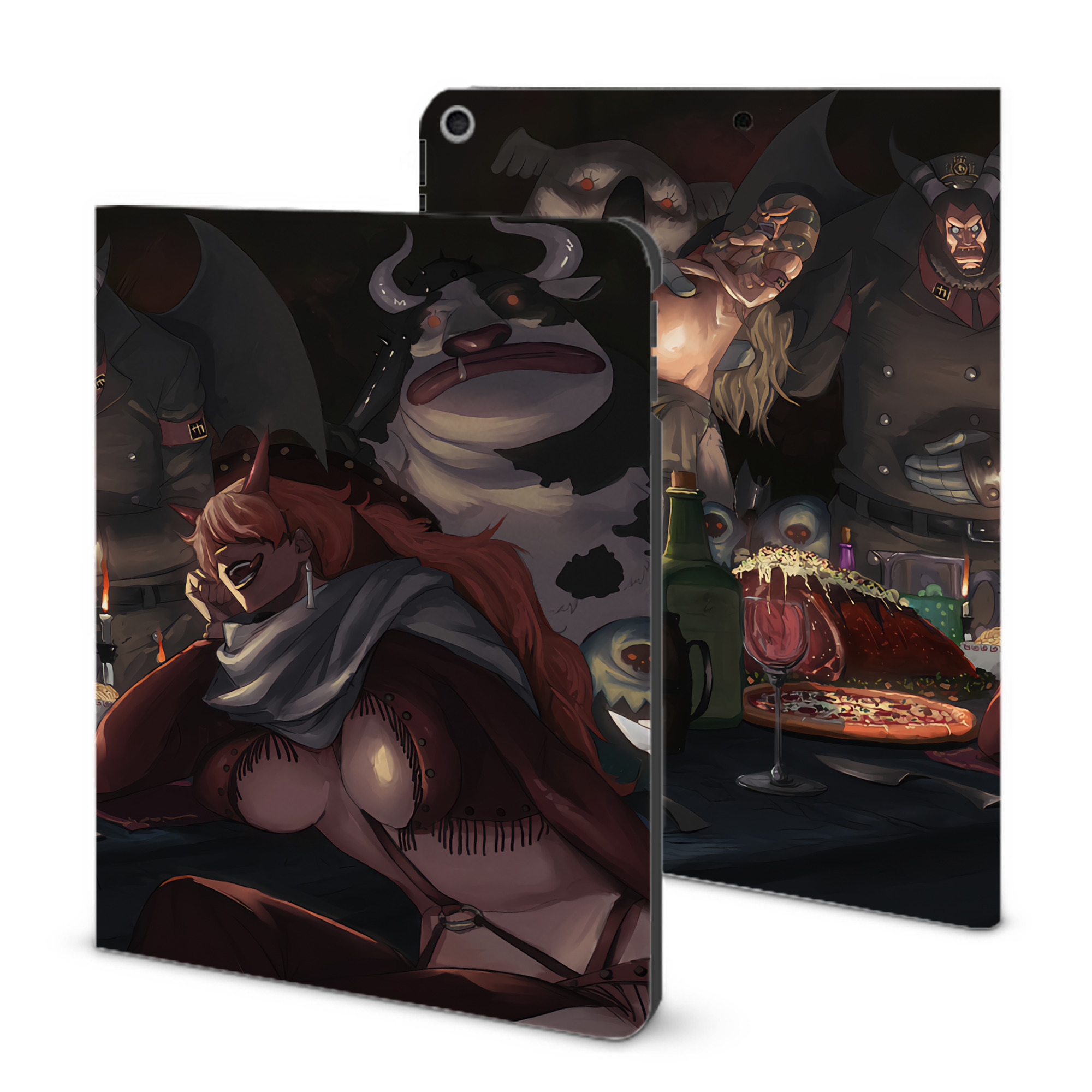 ワンピース ONE PIECE IPad ケース ブック型 PUレザー TPU 耐衝撃 軽量 薄型 ペン収納なし 全面保護 IPad 各モデル対応